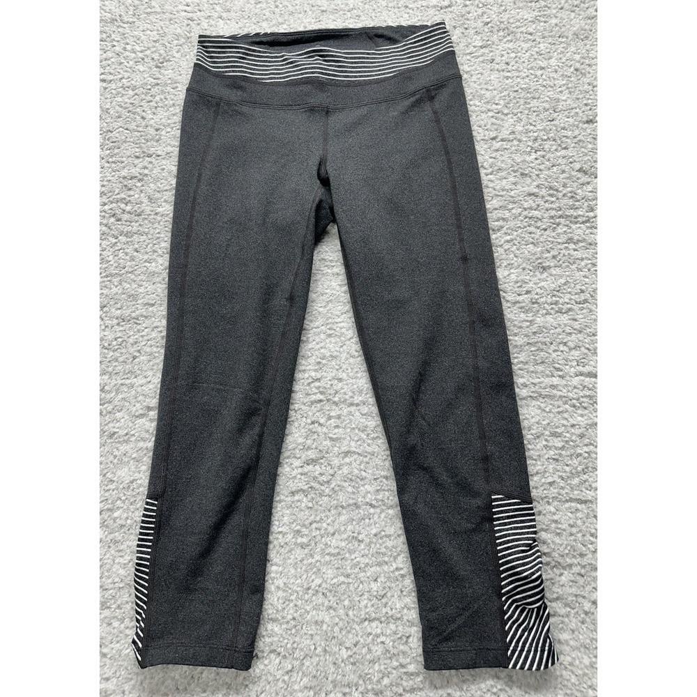 ATHLETA Capri Activewear Leggings Women's‎ Size Small T Gray White